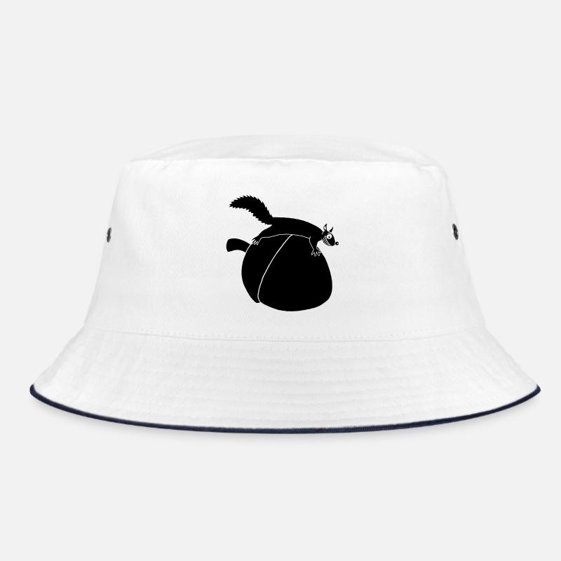 Das Eichhörnchen gegen die Eichel (schwarz) Bucket Hat