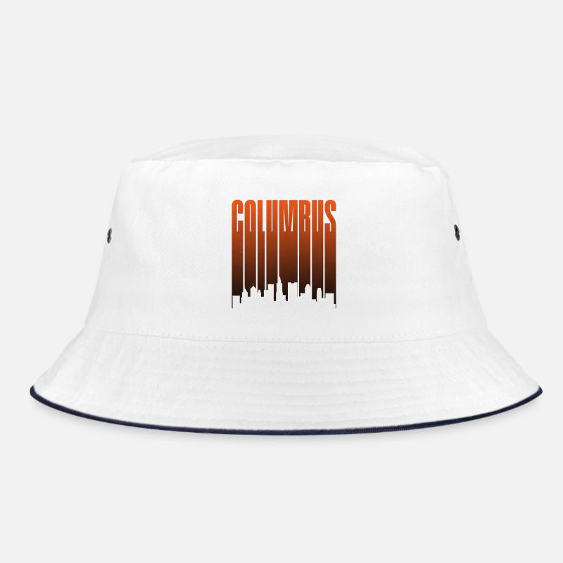 Columbus Skyline Sunset Gradient Bucket Hat
