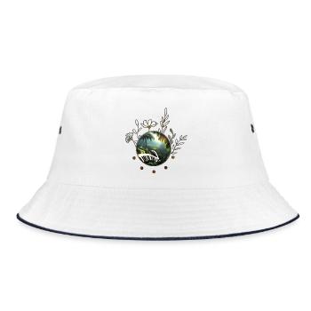 Piano in the jungle - Bucket Hat - white/navy - Front