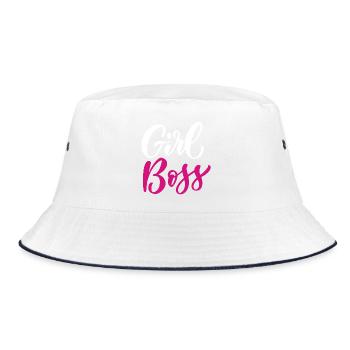 Mädchen - Bucket Hat - Weiß/Navy - Vorne