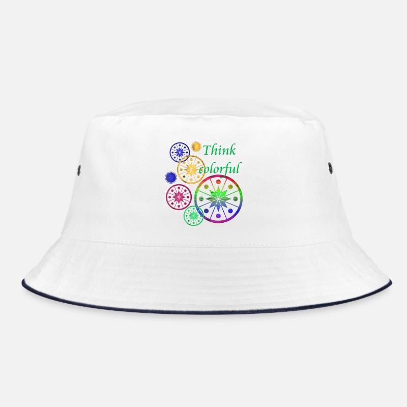 Star Blossoms with Saying Think colorful Bucket Hat