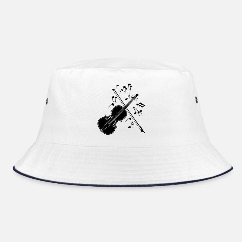 Violin with notes Bucket Hat