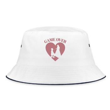 Game Over Funny Bachelorette Party Mariage - Bob - blanc/marine - Devant