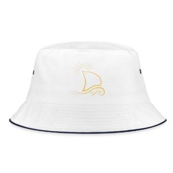 Voile Minimaliste - T-Shirt Voile Yachting - Bob - blanc/marine - Devant