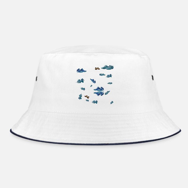 Blauer Sneaker Streu Muster  Bucket Hat