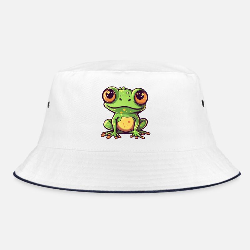 Lime Frog Pop Art Character Bucket Hat