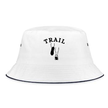 trail, fan de trail, trail running - Bob - blanc/marine - Devant