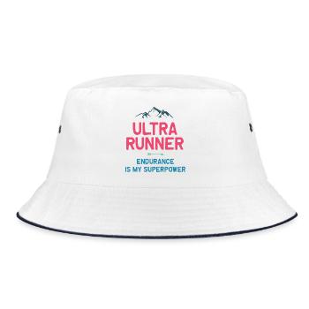 Ultra Runner - L’endurance est mon superpouvoir - Bob - blanc/marine - Devant