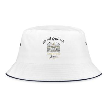 Altes Rathaus Bonn - Bucket Hat - Weiß/Navy - Vorne