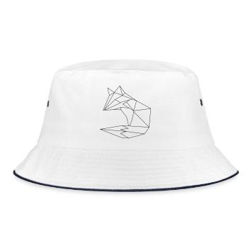 Renard dans le style ORGAMI Liniar - Bob - blanc/marine - Devant