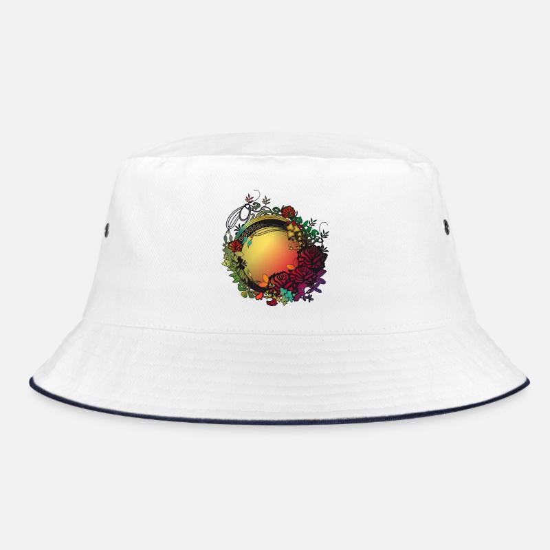 üppiger bunter Rosengarten in Jugendstil Optik Bucket Hat