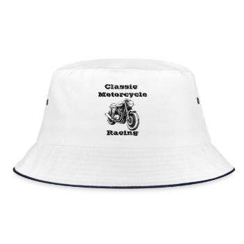 Classic Motorcycle Racing - Bucket Hat - white/navy - Front