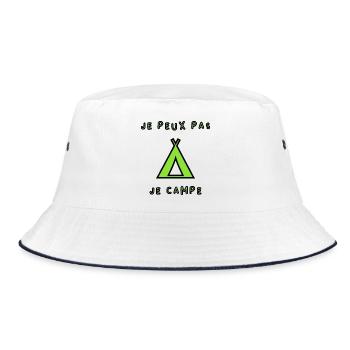 CAMPING. CAMPER. JE PEUX PAS. HUMOUR. VACANCES - Bob - blanc/marine - Devant