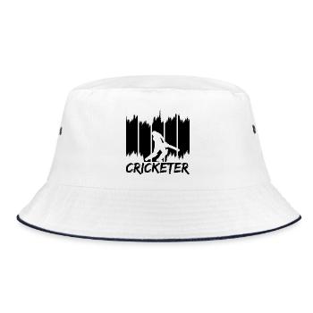 Cricketer - Bucket Hat - white/navy - Front