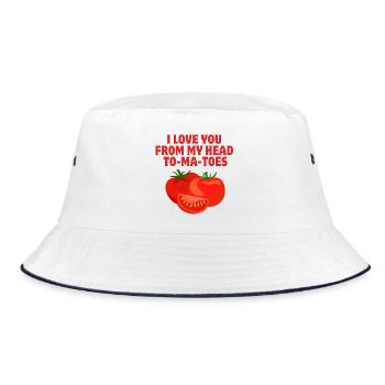 I love you, amour, tomatoes - Bob - blanc/marine - Devant