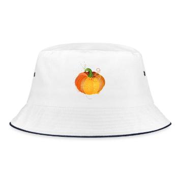 Citrouille orange aux couleurs automnales - Bob - blanc/marine - Devant