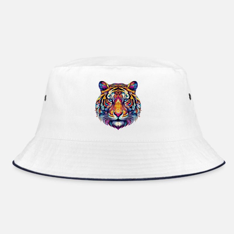 Tiger - Bucket Hat - Weiß/Navy