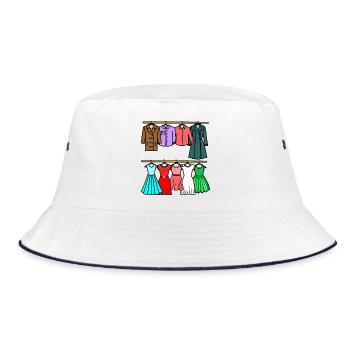 Porte-vêtements de magasin de vêtements - Bob - blanc/marine - Devant