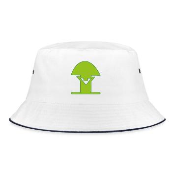 Party Logo Guardian mushroom grass green - Bucket Hat - white/navy - Front