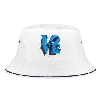 AMOUR 3D Cyan - Bob - blanc/marine - Devant