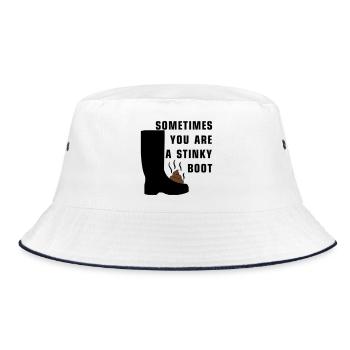 Sometimes you are a stinky boot - Bucket Hat - white/navy - Front