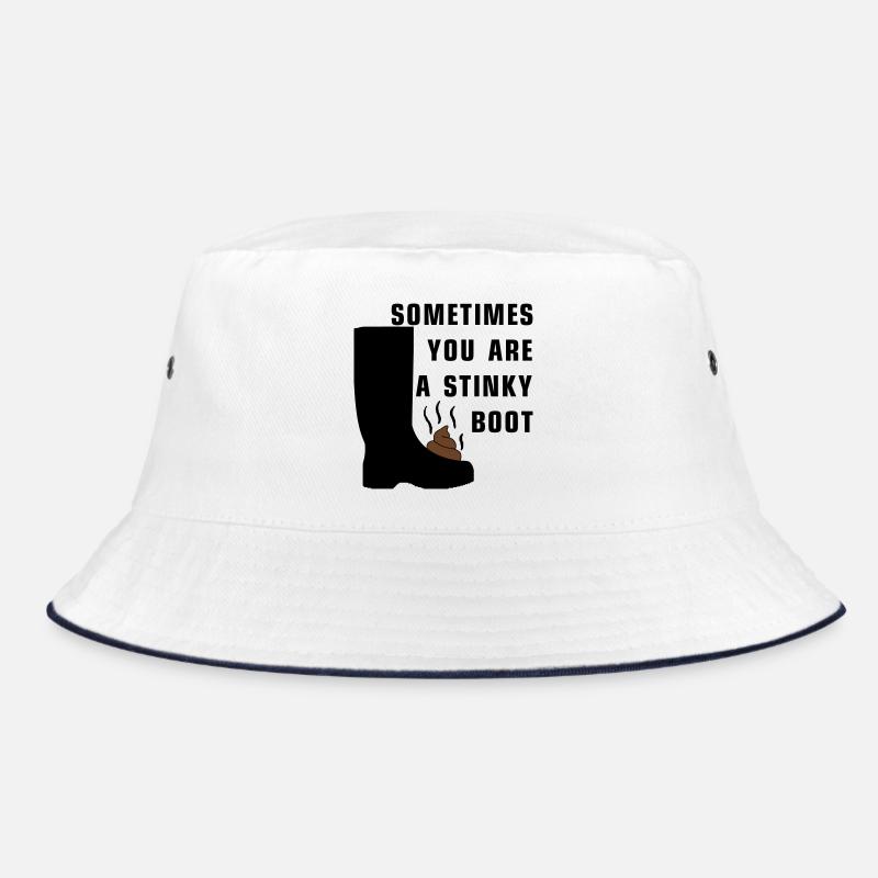 Sometimes you are a stinky boot - Bucket Hat - Weiß/Navy