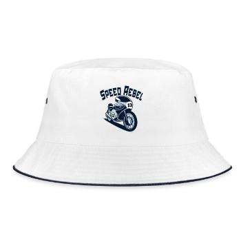 Speed Rebel - Bucket Hat - Weiß/Navy - Vorne