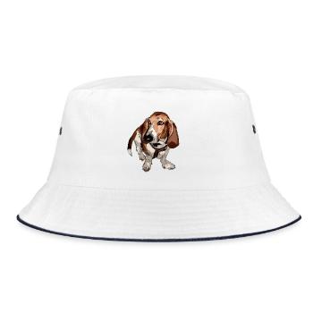 Basset - Bob - blanc/marine - Devant