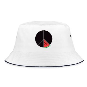 Gaza Peace - Bucket Hat - white/navy - Front