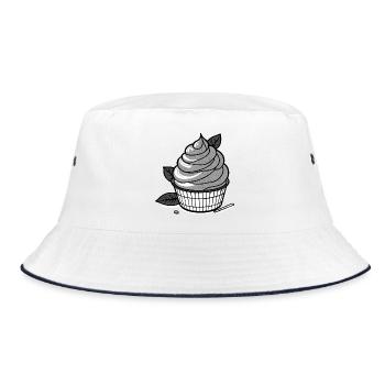 Matcha IceCream - Bucket Hat - white/navy - Front