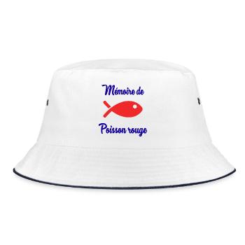 GOLDFISH MEMORY - Bucket Hat - white/navy - Front