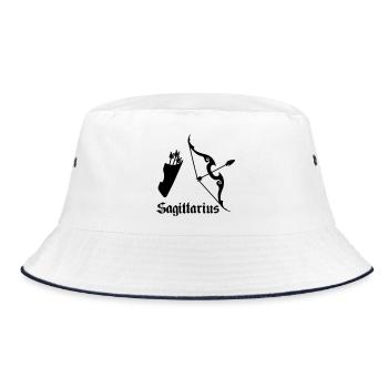 Bow and arrow Archer Sagittarius - Bucket Hat - white/navy - Front
