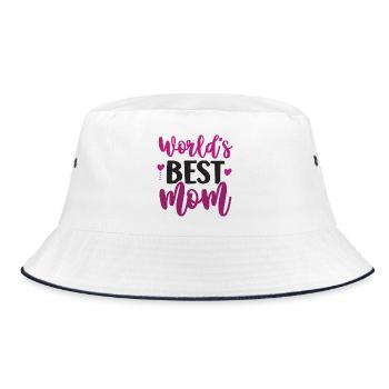 Die beste Mutter der Welt - Bucket Hat - Weiß/Navy - Vorne