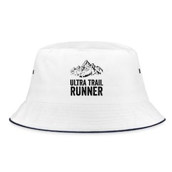 Ultra-Trailrunner - Bucket Hat - Weiß/Navy - Vorne