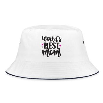 Die beste Mutter der Welt - Bucket Hat - Weiß/Navy - Vorne