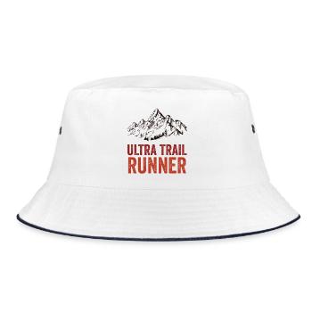 Ultra-Trailrunner - Bucket Hat - Weiß/Navy - Vorne
