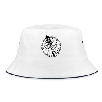 NELLA TESTATA DEL MOTORE - Ricky Collection - Bucket Hat - white/navy - Front