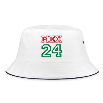 Mexico Mexiko - Bucket Hat - Weiß/Navy - Vorne