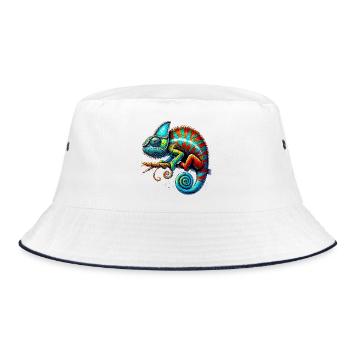 Chameleon - Bucket Hat - white/navy - Front