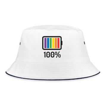 Mois de la fierté LGBT - 100% queer - Bob - blanc/marine - Devant