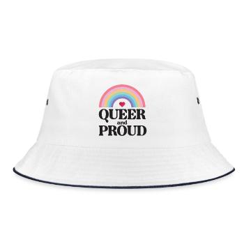 Mois de la fierté LGBT - Queer et fier - Bob - blanc/marine - Devant