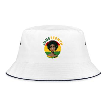 Juneteenth - Bucket Hat - white/navy - Front