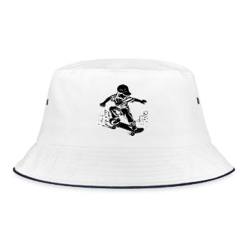 Garçon de skateboard - Bob - blanc/marine - Devant