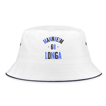Mannheim 68 Longa - Bucket Hat - Weiß/Navy - Vorne
