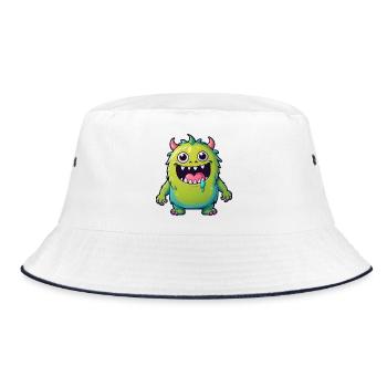 Mignon Enfants Dessin Animé Monstre - Bob - blanc/marine - Devant