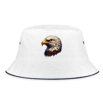Eagle - Bucket Hat - white/navy - Front
