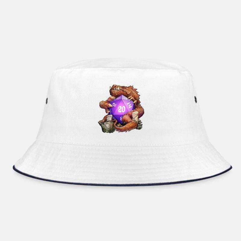 The Dragon Roll - Bucket Hat - white/navy