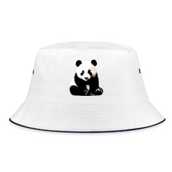 Panda - Bucket Hat - white/navy - Front