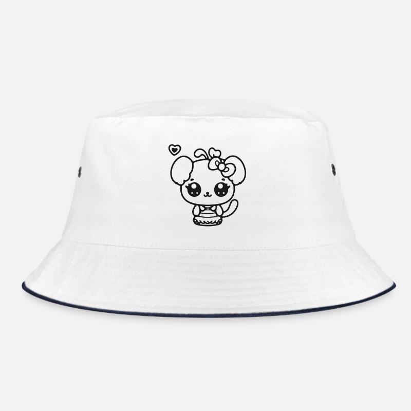 Kawaii Panda mit Schleife Bucket Hat