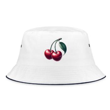 Cerises en forme de cœur : l’amour en pleine forme - Bob - blanc/marine - Devant